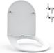 Toiletbril D-vorm softclose, toiletbril verlengd zittingsscharnieren - Softclose toiletbril D-vorm