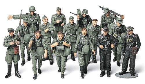 tamiya 300032530 300032530-1:48 WWII figuurset Duitse infanterie Manöver, 15 soldaten, getrouwe replica, plastic bouwpakket, knutselen, modelbouwpakket, montage, ongelakt
