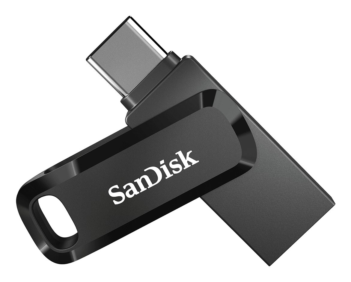 SanDisk Ultra Dual Drive USB Flash Drive - 128GB - USB Type-A / USB Type-C - Black/Silver