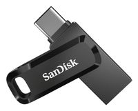 SanDisk Ultra Dual Drive USB Flash Drive - 128GB - USB Type-A / USB Type-C - Black/Silver