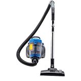 Amazon Basics Krachtige Stofzuiger zonder Stofzak, met Stof- en Kierenmondstuk, Zwart en Blauw