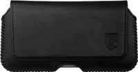 Rosso Deluxe Broekriem Belt Case Hoesje Met Riemlus Echt Leer Medium Zwart