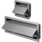 Viefe Poignée coquille RASO en métal avec abattant rectangulaire, BA 32 - 108 mm, aspect inox - 152,5 mm