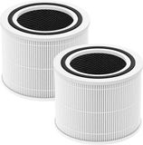 Levoit Set de 2, filtres de remplacement pour purificateurs d'air, convient pour le purificateur d'air Core 300, avec charbon actif