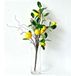 Branche de citronnier artificiel avec 8 têtes et fleurs de magnolia