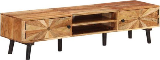 vidaXL Tv-meubel 145x35x35 cm massief acaciahout