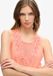 Superdry - Jersey hemdje met kant - Dames - Fusion Coral