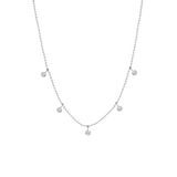 Lucardi Dames Daya Ketting - Staal - 47 cm - Zilverkleurig