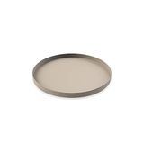 Cooee Design Dienblad Circle van roestvrij staal in de kleur zand, afmetingen: 30cm x 30cm x 2cm, HI-012-SA