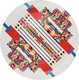 Alessi Holyhedrics Bord - ESA10/2 - ø 30 cm - Blauw