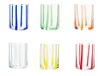 H&H set 6 bicchieri Veneziani colorati cl 36