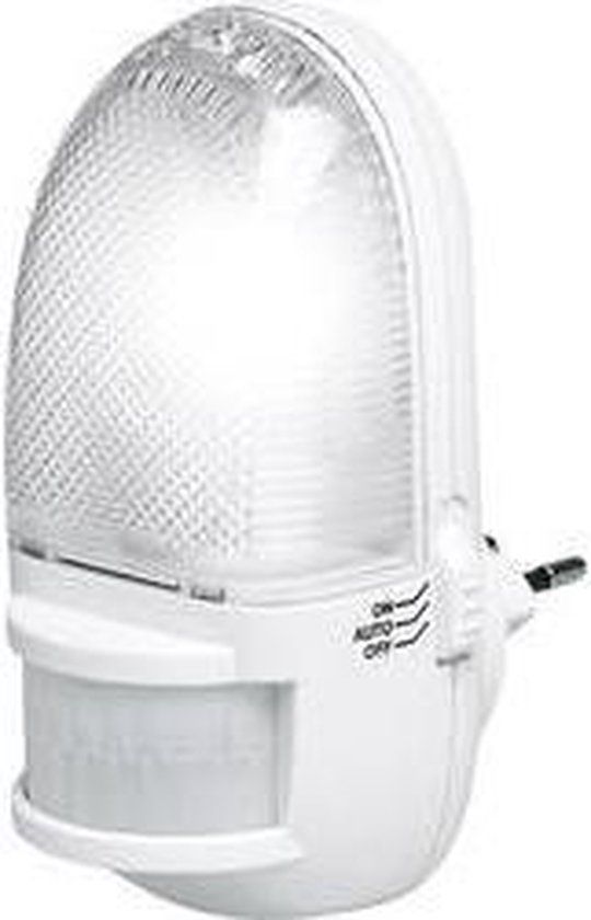 REV Nachtlamp met bewegingsmelder - 1W - Warmwit - Wit