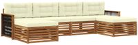 vidaXL - Buiten - bank - set - 6 - st - Massief - Acacia - Hout