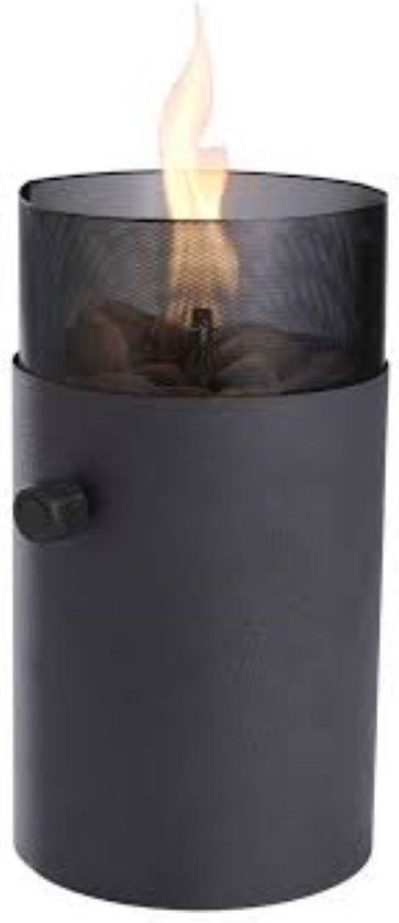 UGAS Verstelbare Gaslantaarn - Zwart - 31cm - Butaangas - Decoratiestenen