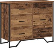 vidaXL Ladekast 6-Lade Oudhout 91 x 35,5 x 74,5 cm