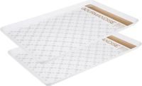 5five 2x stuks dienbladen/serveerbladen rechthoekig decoratief 30 x 22 cm wit