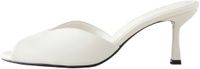 Next - Dames - Forever Comfort® leren muiltjes met open teen en naaldhak - Wit