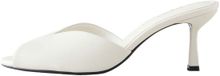 Next - Dames - Forever Comfort® leren muiltjes met open teen en naaldhak - Wit