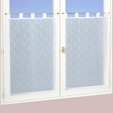 HomeMaison vitrage van etamin, polyester, wit, 120 x 45 cm