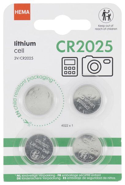 HEMA CR 2025 Lithium Batterijen - 4 Stuks