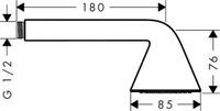 Hansgrohe AXOR 85 1jet handdouche ontworpen door Front, 26025330, zwart