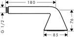 Hansgrohe AXOR 85 1jet handdouche ontworpen door Front, 26025330, zwart