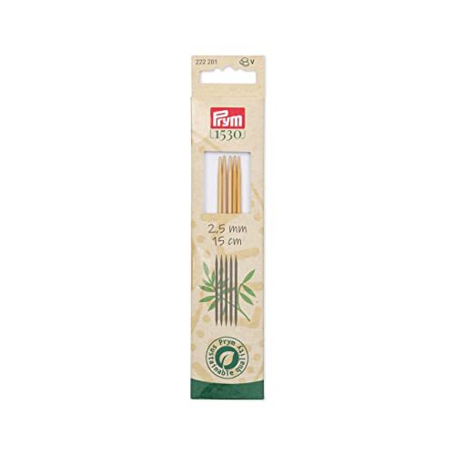 prym - 1530 Dubbele puntige bamboe (15 cm, 2,50 mm) naald - 1 Stuk