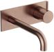 Hotbath Cobber - Wastafelmengkraan - zonder Waste - Laag - Geborsteld Koper PVD - Inbouw - Messing - V04