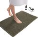 Merkloos Tapis de bain doux et antidérapant, lavable, 43 x 60 cm, Vert