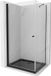 Mexen Pretoria cabine de douche à charnières 80 x 70 cm, transparent, noir + receveur de douche plat, noir