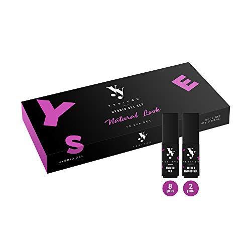 Yes!You Hybrid Gel Natural Look Set - 8 kleuren met 2 heldere hybride bases