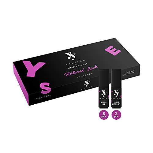 Yes!You Hybrid Gel Natural Look Set - 8 kleuren met 2 heldere hybride bases - 5902560535815