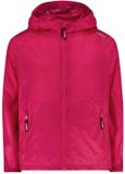 CMP Waterdichte meisjesjas met capuchon, maat 8 jaar, polyester, winddicht, waterafstotend, lange mouw, magenta