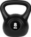 VirtuFit PVC Kettlebell - 8 kg - Zwart