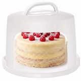 Merkloos Relaxdays Taartdoos met deksel - Ø 30,5 cm - extra hoog - wit