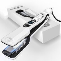 Sansbeauté® Stoomstijltang - Stoom Stijltang - Brede Platen - Professionele Stijltang 4.0 – Wit