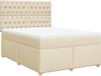 vidaXL Boxspringbed met matras, stof, crèmekleurig, 140x200 cm
