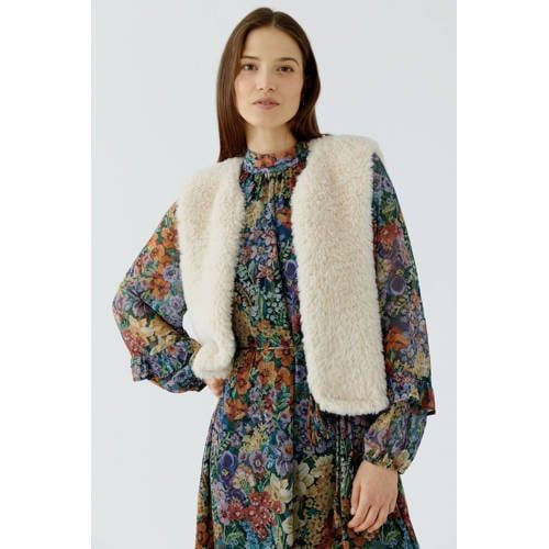 OUI Gevoerde Vest - Ecru