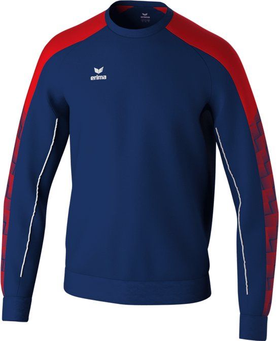 Erima Evo Star Sweatshirt Heren - Marine / Rood - Maat 3XL