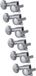 Grover 305 CL6 Rotomatics de taille moyenne avec bouton rond Chrome Mécaniques de guitare set