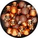 OEM Cosy&Trendy Kersballen - 20 stuks - 3cm - Kunststof - Koper