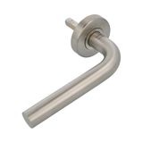 Amig Deurgreep met rozet - Linkerhandgreep model 4E - 18/8 roestvrij staal - Ø53 mm - 8 mm vierkante spindel - Zilver