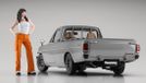 Hasegawa Modelbouwpakket Militaire voertuigen - 52426 Datsun Sunny Truck Long Body Deluxe met Vrouwelijk Figuur Plastic - 1:24 - Modelbouw