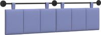 vidaXL Hangend hoofdbord Jeans Blauw Stof