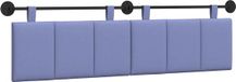 vidaXL Hangend hoofdbord Jeans Blauw Stof