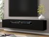 Mobistoxx AUREO Meuble tv-hifi 3 portes 200 cm noir avec led