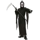 Widmann Kinderkostuum Magere man, zwart gewaad, Grim Reaper