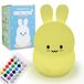 BONNYCO Nachtlampje voor Kinderen met Afstands- & Aanraakbediening en 16 Kleuren. Nachtlamp Kinderkamer met Timer, Konijn Siliconen Kinder Bedlampje BPA-vrij. Geschenk voor Meisjes en Jongens