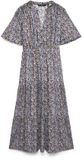 VERO MODA VMEASY JOY S/S V-NECK 7/8 DRESS WVN Maxi Jurk Zwart