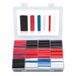 Offgridtec Krimpkousenset 3:1-verhouding, 275 voorgesneden stukken, 45 mm lengte, dubbelwandig met kleefcoating, voor kabelisolatie en soldeerpunten, zwart, rood, blauw, wit transparant